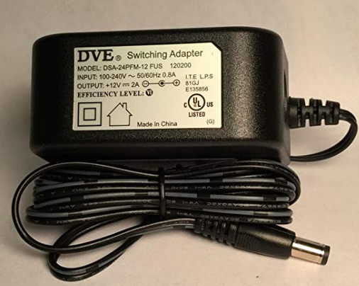 NEW DVE DSA-24PFD-15 FUS 120200 12V 2A Power Supply 100-02042 12 AC Adapter